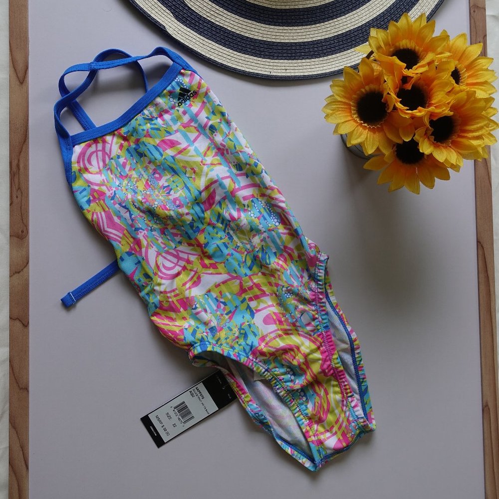 Adidas Solace Print One Piece Tie Back